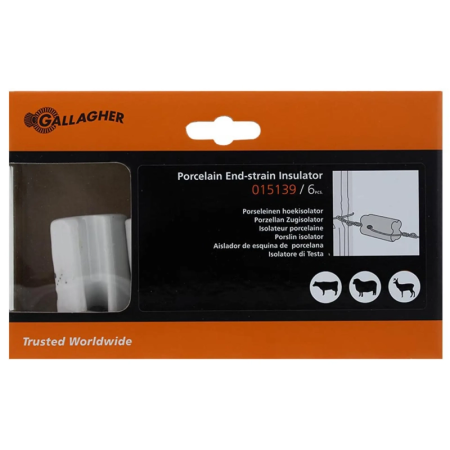 Isolateur en porcelaine – blanc (6 pcs)
