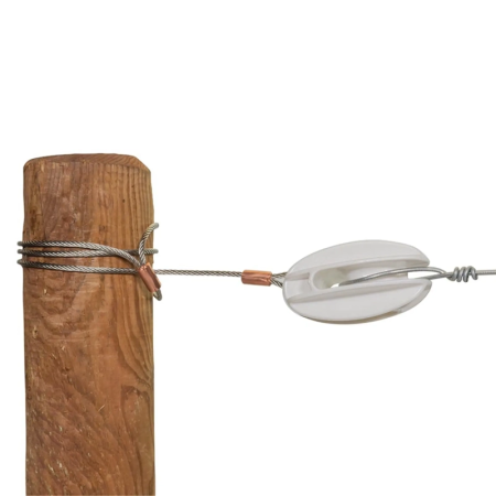 Reinforced corner insulator kit with stainless steel wire – white (5 pcs)