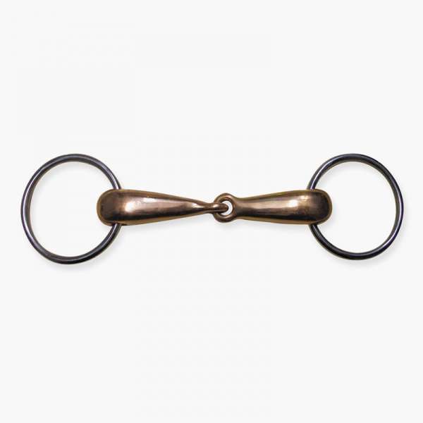 Filet 2 anneaux en inox, gros canon creux en cuivre