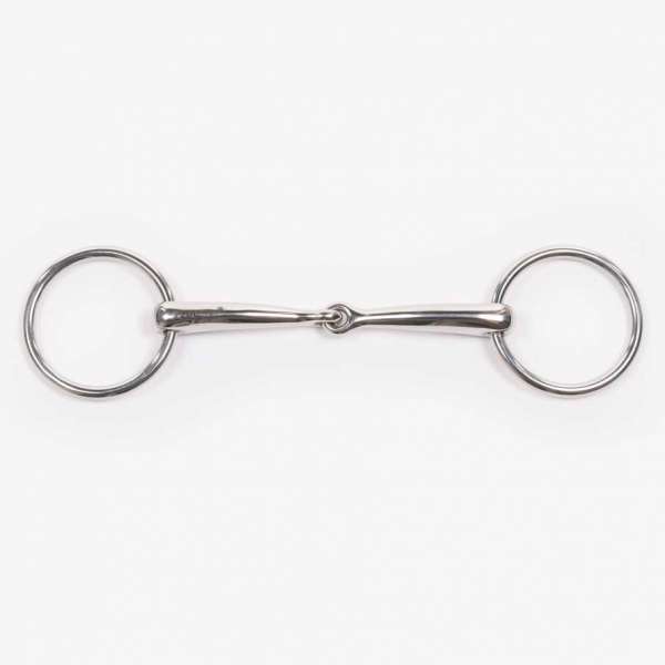 Loose ring bradoon, single jointed, equal