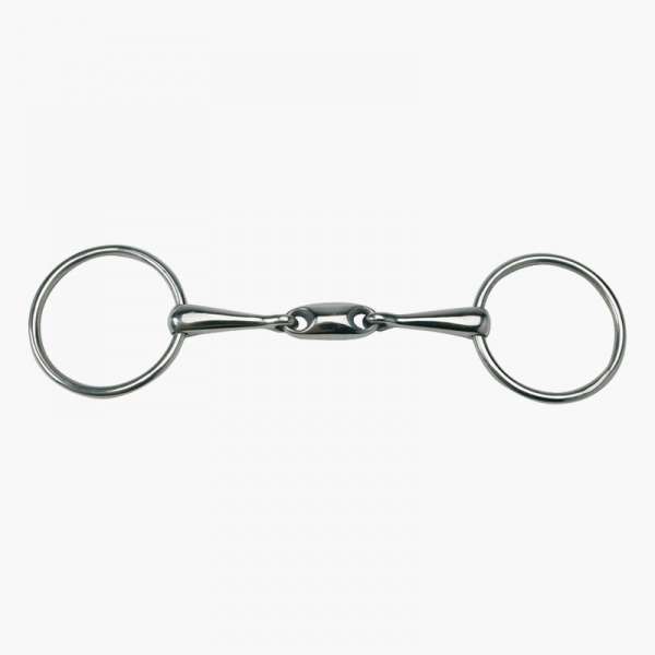 Filet 2 anneaux double brisure en inox, lien oval, canon plein