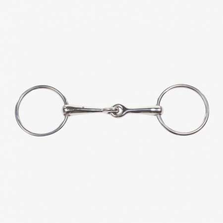 Loose ring snaffle, single jointed, equal