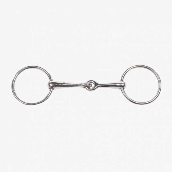 Loose ring snaffle, single jointed, equal