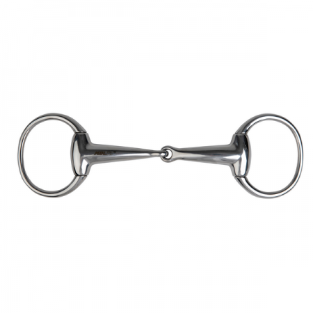 Eggbutt snaffle, single jointed, solid