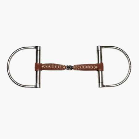Metalab D-trens enkel gebroken. Pinchless, bekleed met plantaardig gelooid leder