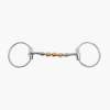 Loose ring snaffle, rotating copper rollers