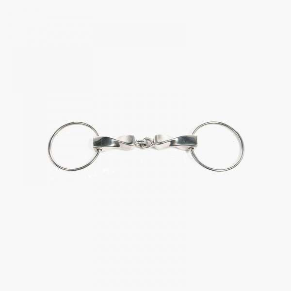 Loose ring snaffle, single jointed, twisted