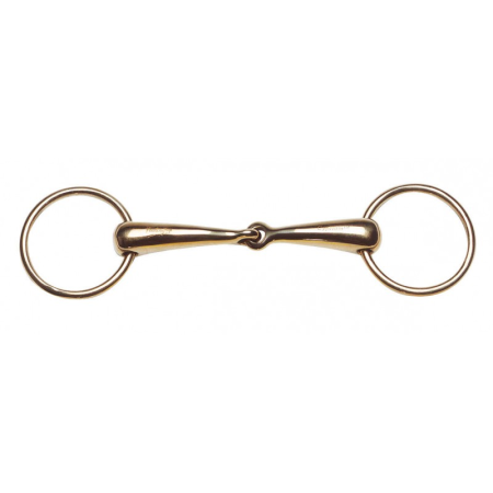 Cyprium Hol Enkelgebroken Trensbit met 2 Ringen