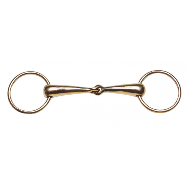 Cyprium Hol Enkelgebroken Trensbit met 2 Ringen