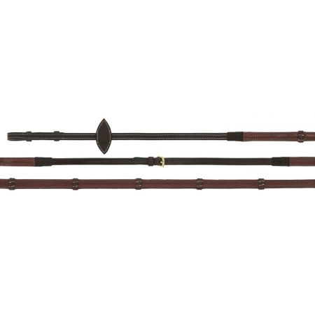 Rênes caoutchouc Norton Pro - EK-Cuir huilé 13mm