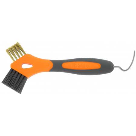 HIPPOTONIC 3-in-1 Metalen Hoefkrabber met Borstel