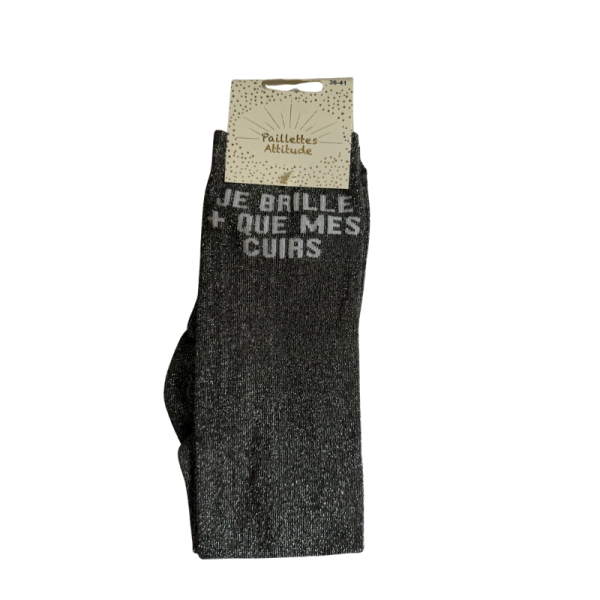 Glitter Riding Socks Je brille + que mes cuirs