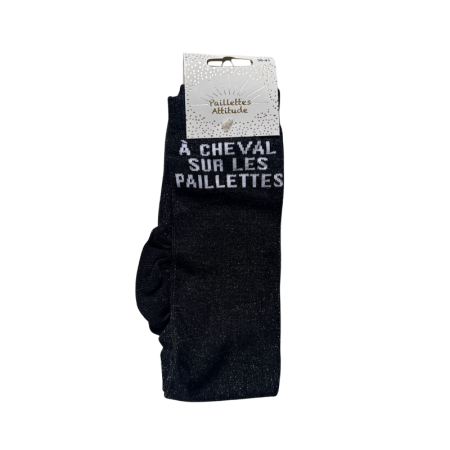 Chaussettes A cheval sur les paillettes