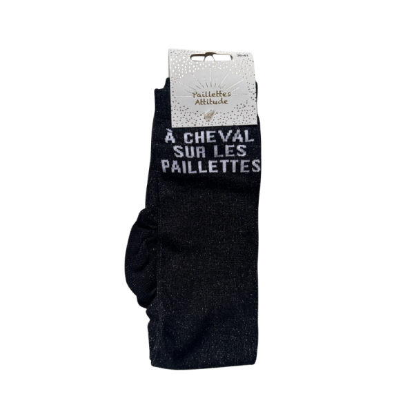 Socks A cheval sur les paillettes