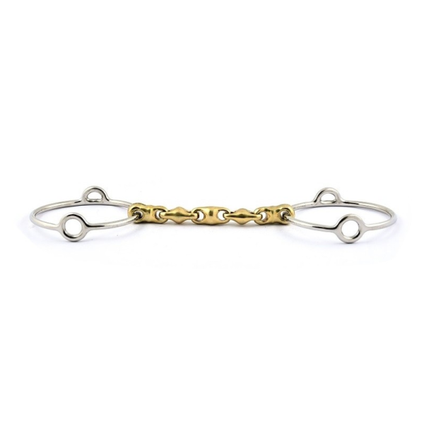 Large Ring Gag Bit with Roller Mouthpiece Waterford