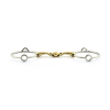 Gagbit met grote ringen en dubbelgebroken mondstuk