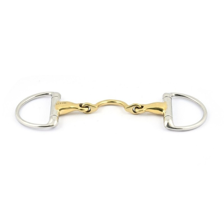 Mors à olives double brisure avec passage de langue