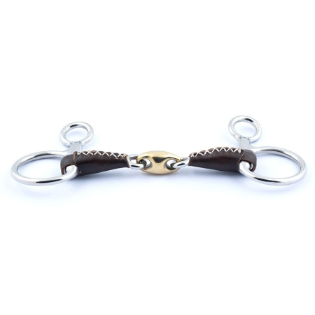 Baucherbit dubbelgebroken met lederen bekleding