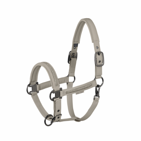 FAUX LEATHER JEWEL DP Platinum Halster