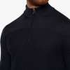 Men's merinos blend half zip turtleneck honeycomb knit