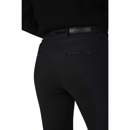 Ceelina Grid TexLeather Women's Full Seat Riding Breeches