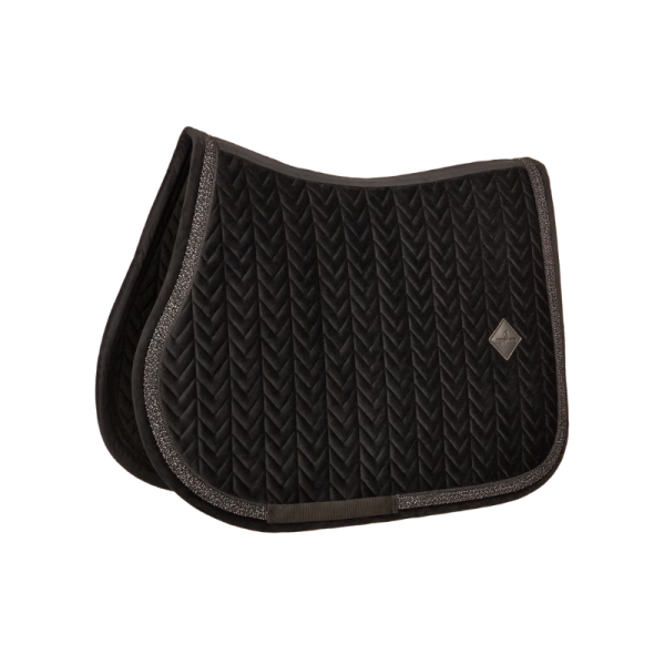 Tapis de Selle Velvet Fishbone cordelette tressée pailletée Jumping
