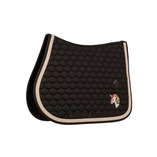 Tapis de selle avec liseré en cordon tressé Licorne Jumping