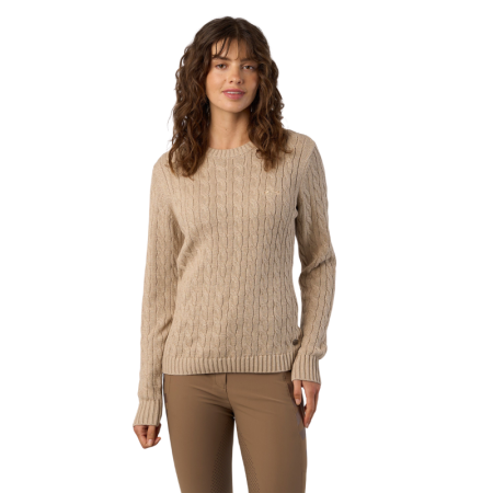 HVPJane Women’s Cable Knit Pullover with Lurex Detail