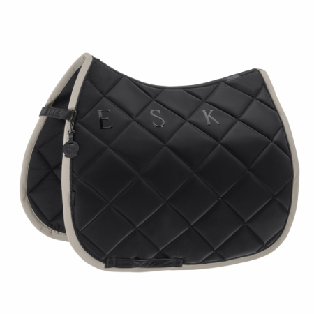SILK CONTRAST DIAMOND Saddle Cloth Platinum