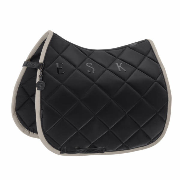 SILK CONTRAST DIAMOND Saddle Cloth Platinum