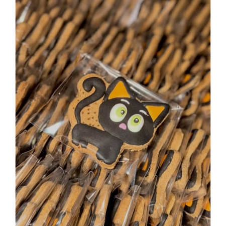 BLACK CAT Iced Cookie - Halloween Collection