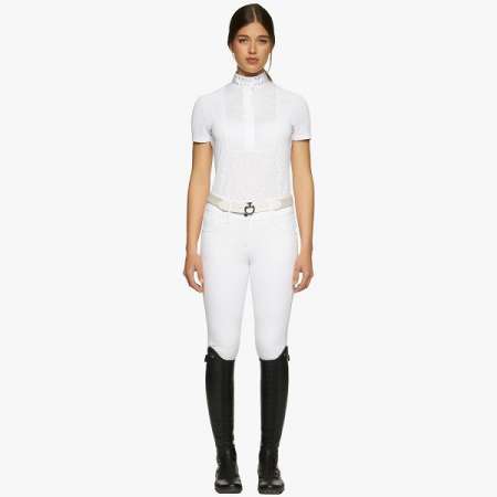 CT S/S Women's competition shirt in perforated fabric