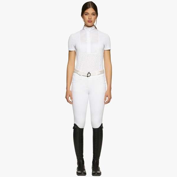 CT S/S Women's competition shirt in perforated fabric