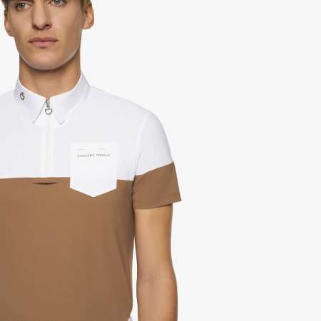 CT Men’s colour block polo shirt in jersey