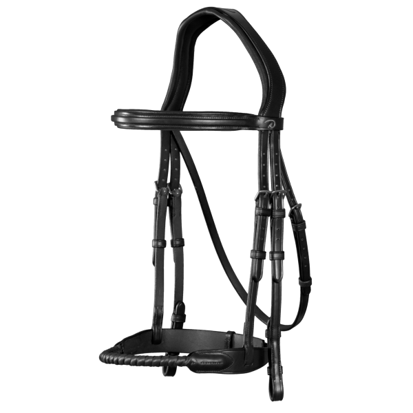 Dy'on New English Leather Covered Rope Noseband Bridle