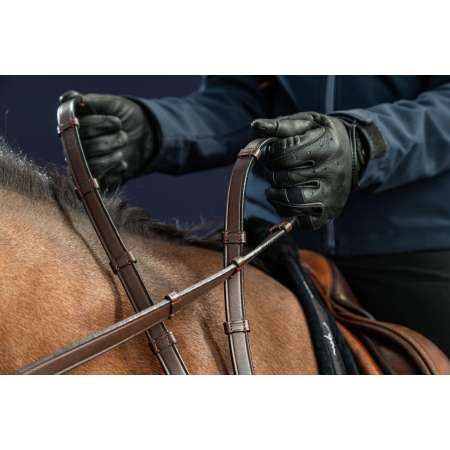 1/2" leren Teugels voor Stang & Trens hoofdstel met 7 leren passanten