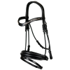 Matte Medium Crank Noseband Bridle With Flash