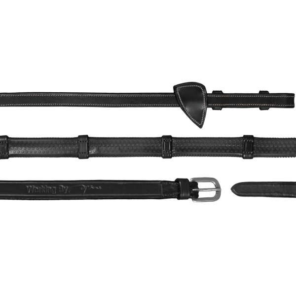 1/2" Rubberteugels met 7 leren passanten