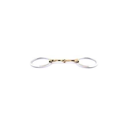 Twisted large ring snaffle bit of 17mm