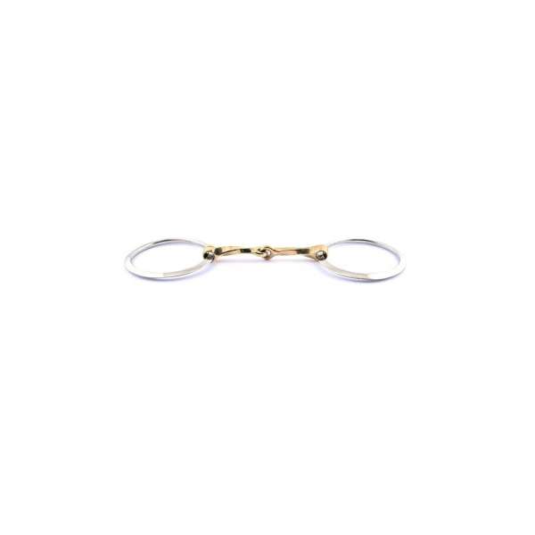 Twisted large ring snaffle bit of 17mm